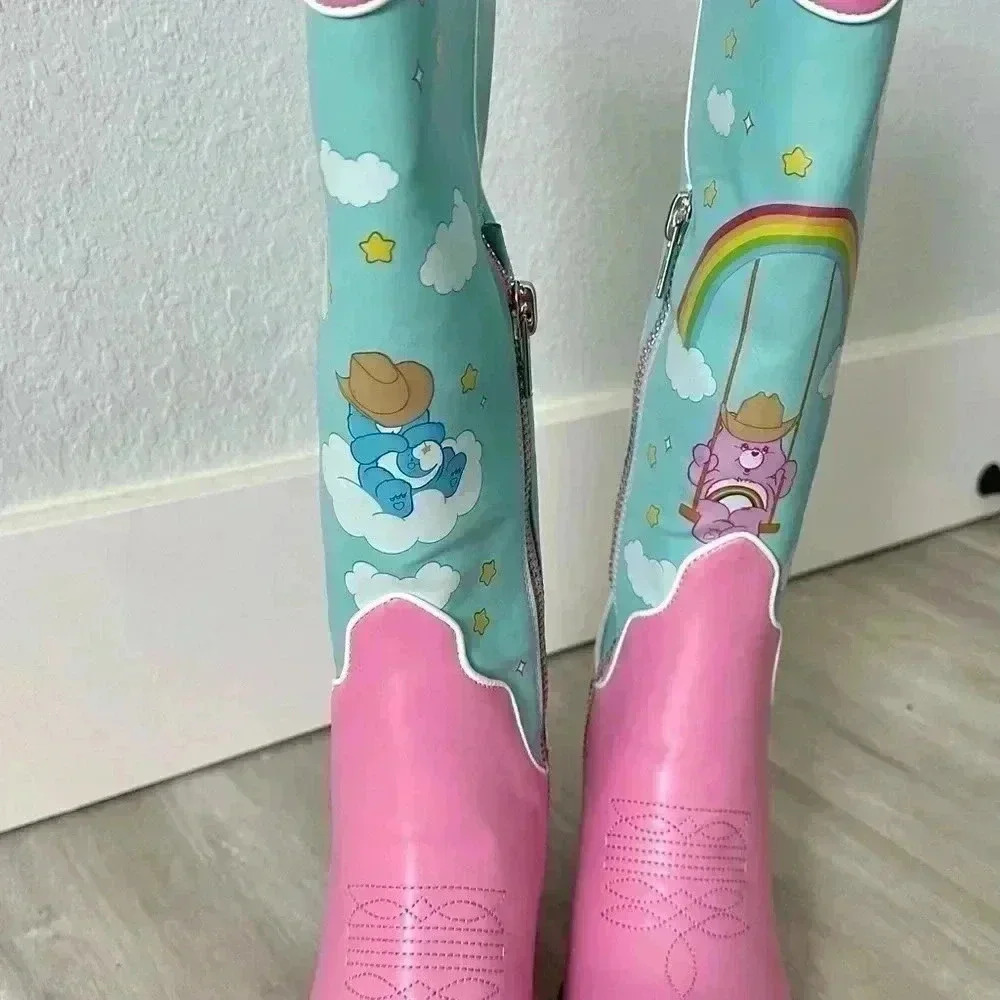 Care Bears X Dolls Kill Cowboy Boots Size 7 - Picture 2 of 9